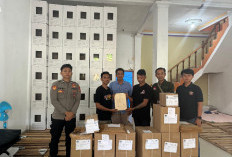 Polres Pesisir Barat Amankan  Penerimaan Logistik Pilkada