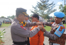 Pengamanan WSL Krui Pro 2024, Polres Pesisir Barat Apel Gelar Pasukan Operasi Tuhuk Krakatau 2024