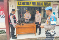 Propam Polres Lambar Periksa  Senpi-Perlengkapan Operasional