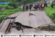 Jalan Seranggas Putus Total, Akses Pejalan Kaki Maupun Kendaraan Lumpuh 