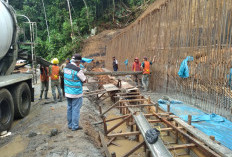 Dibangun Retaining Wall, Penanganan Longsor KM 17  Ditarget Selesai September