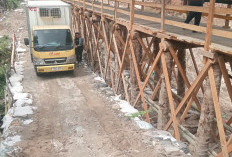 Nekat Masuk Jalur Darurat,  Truk Terjebak di Seranggas