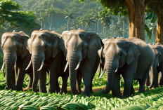 Kawanan Gajah Ikut ‘Panen’ Kopi dan Pisang