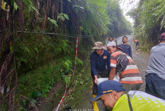 Jalan Way Rubok – SMPN 2 Liwa  yang Amblas Ditangani Darurat 