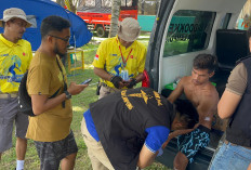 Peserta WSL Krui Pro Alami Cidera, Tourist Police Langsung Berikan Bantuan