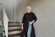 8 Inspirasi OOTD Celana Jeans Cutbray  Hijab yang Modis dan Kekinian