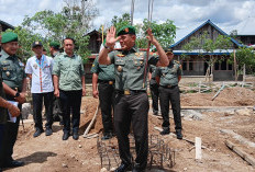 Danrem 043/Gatam Tinjau  Pembangunan Gerai KDMP 