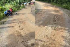 Akibat Tanah Berserakan, Akses Sukabumi-Suoh Licin 
