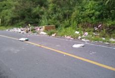 Sampah Berserakan di  Jalan Liwa-Krui Dikeluhkan