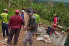 Warga Trimulyo Bangun Rabat Beton, Dukung Kelancaran Tanjakan Temiangan