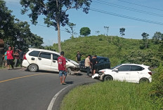 Tabrakan Xenia VS Brio,  1 Pengemudi Alami Luka