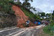 Ruas Jalan Nasional Jalur Restarea Air Keruh, Juga Alami Longsor Akibat Hujan Deras