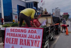 Warga Pringsewu Perbaiki Jalan Rusak secara Swadaya sebagai Bentuk Protes ke Pemerintah