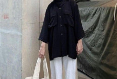 Inspirasi Outfit Kemeja Hitam  Polos yang Elegan untuk Perempuan