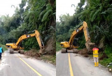 BPJN Turunkan Alat Berat, Bersih Sisa Material Longsor di Kerang