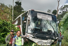 Terhalang Kabut Bus Ranau Indah Masuk Jurang Kedalaman 50 Meter di Way Tenong