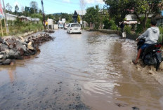 Puluhan Kendaraan Terjebak  Banjir di Jalan Liwa-BTS Sumsel
