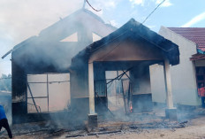 Diduga Arus Pendek Panel Listrik Tenaga Surya, Balai Pekon Way Haru Ludes Terbakar