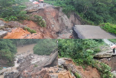 Penanganan Belum Optimal,  Jalan Seranggas Putus Total
