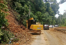 Pasca Longsor di Jalur Liwa-Krui, Ekskavator Kembali Lakukan Pembersihan