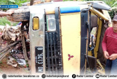 Lagi, Truk Pengangkut Material Terjun ke Jurang Sedalam 30 Meter di Jalur Sukabumi-Suoh 