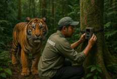  Mitigasi Konflik Harimau,  BB-TNBBS Pasang Kamera Trap