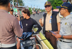 Dorong Kesadaran Pajak dan Tertib Berlalu Lintas, Satlantas Polres Pesbar-Samsat Gelar Razia di Jalinbar