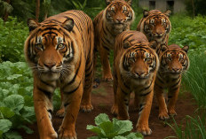 Kawanan Harimau Sumatera   Muncul di Kebun Warga Suoh