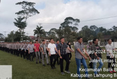 Bangun Kedisiplinan, Polres Lambar Latih Personel Gerakan PBB 