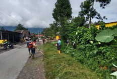 Sambut Libur Nataru, Warga Sukamaju Bersihkan Jalan Wisata 
