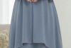 7 Inspirasi Model Baju Lebaran Warna  Ash Blue yang Anggun dan Modern