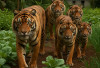 Kawanan Harimau Sumatera   Muncul di Kebun Warga Suoh